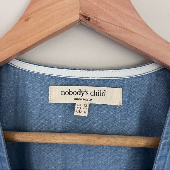 Nobody's Child Astra denim twill midi dress in light blue size 8 - Picture 6 of 8